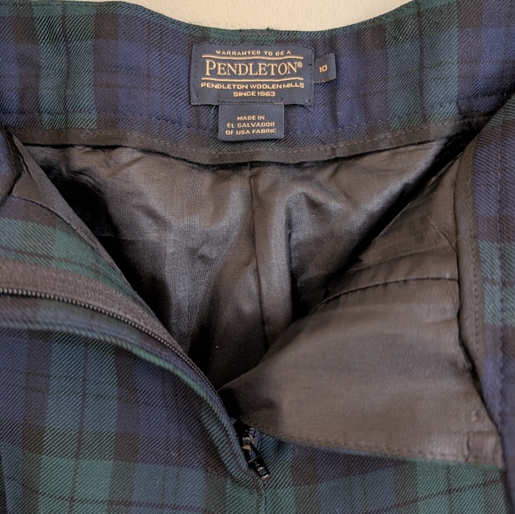 Pendleton Black Watch Plaid Wool Pants Size 10 - Picture 5 of 6